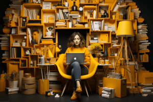 creativindie_creative_thinking_literary_writer_in_a_library_or__382ef26f-5182-4d61-ab9f-caace81b05f9