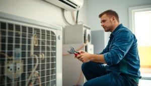 Reliable air conditioning repair service in Mesa, AZ showcasing expert technician servicing AC unit.